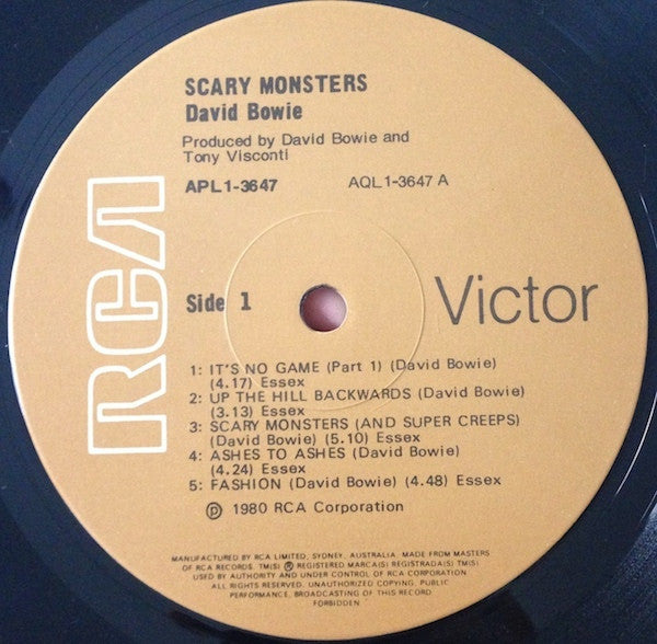 David Bowie : Scary Monsters (LP, Album)