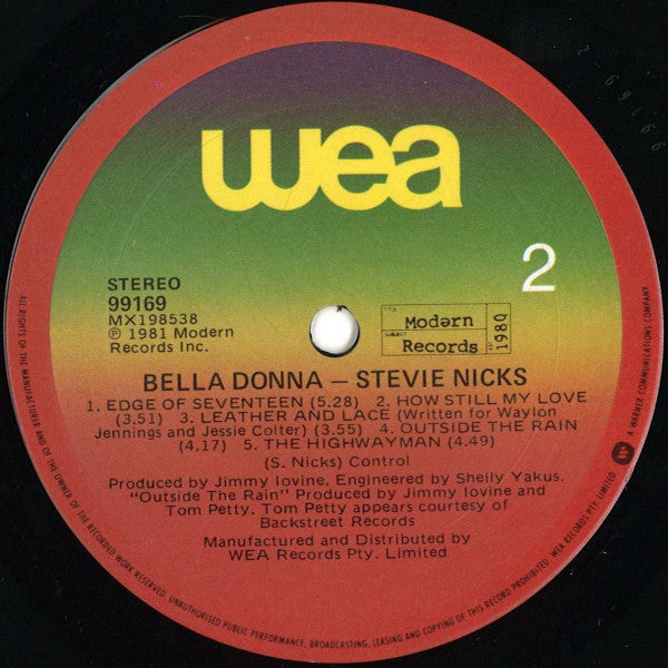 Stevie Nicks : Bella Donna (LP, Album)