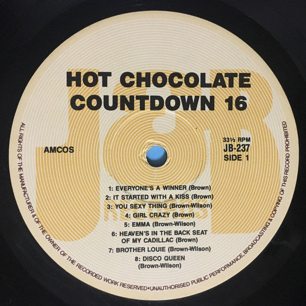 Hot Chocolate : Countdown 16 (LP, Comp)