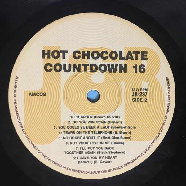 Hot Chocolate : Countdown 16 (LP, Comp)