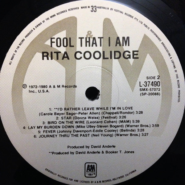 Rita Coolidge : Fool That I Am (LP, Comp)