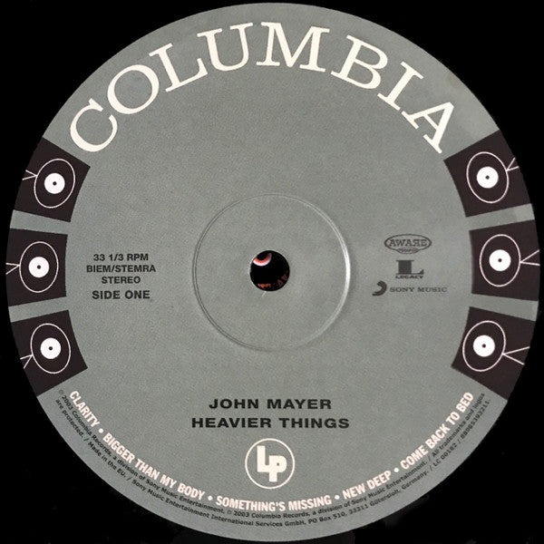 John Mayer : Heavier Things (LP, Album, RE, 180)