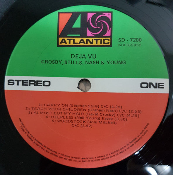 Crosby, Stills, Nash & Young : Déjà Vu (LP, Album, RE)