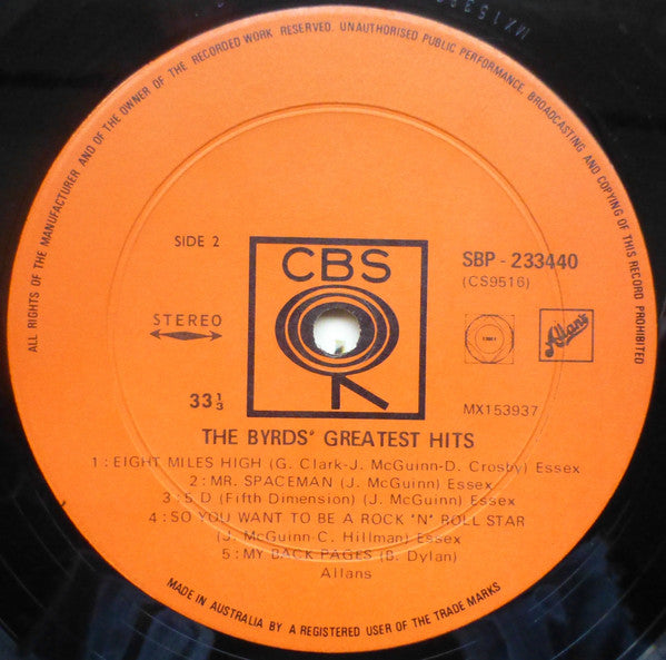 The Byrds : Greatest Hits (LP, Comp)