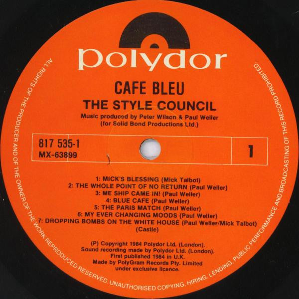 The Style Council : Café Bleu (LP, Album)