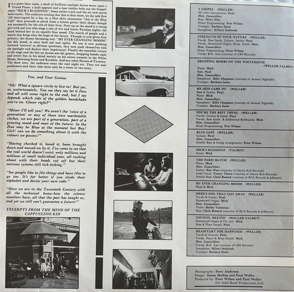 The Style Council : Café Bleu (LP, Album)