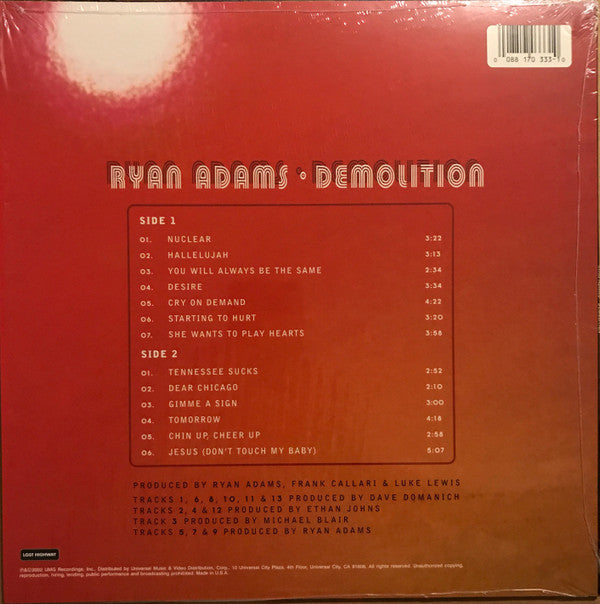 Ryan Adams : Demolition (LP, Album, RE)