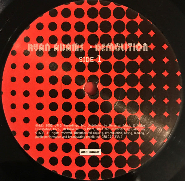 Ryan Adams : Demolition (LP, Album, RE)