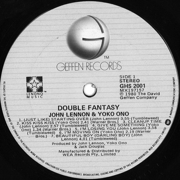John Lennon & Yoko Ono : Double Fantasy (LP, Album)