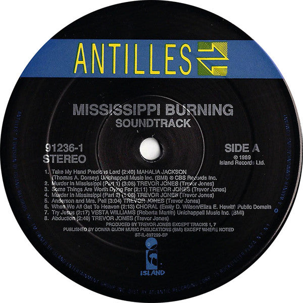 Trevor Jones : Mississippi Burning (Original Soundtrack Recording) (LP, Album)