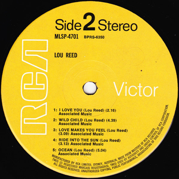 Lou Reed : Lou Reed (LP, Album)