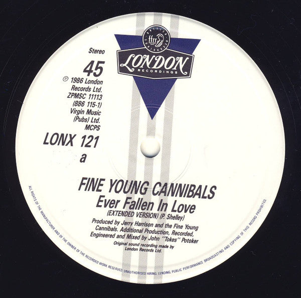 Fine Young Cannibals : Ever Fallen In Love (12", Single)