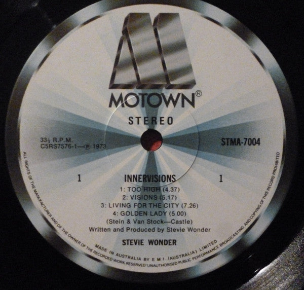 Stevie Wonder : Innervisions (LP, Album, Gat)