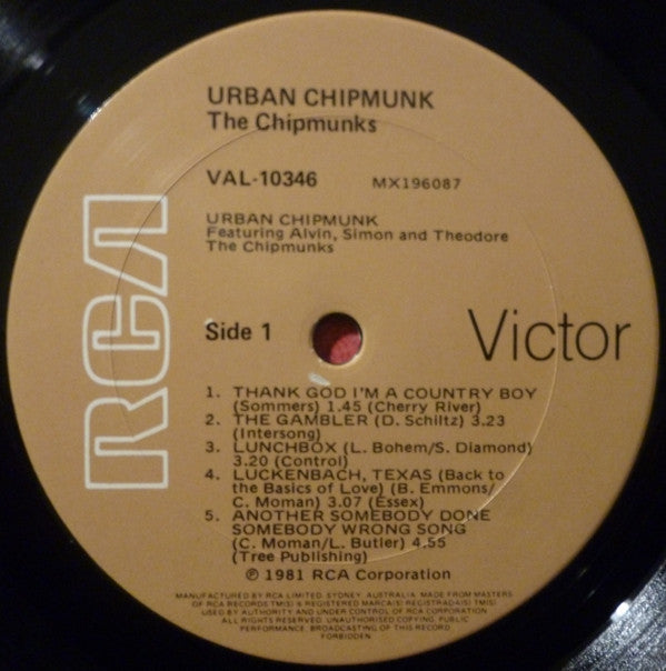 The Chipmunks : Urban Chipmunk (LP, Album)