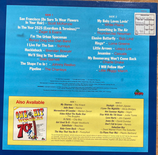 Various : 1 Hit Wonders Of The 60's (LP, Comp)