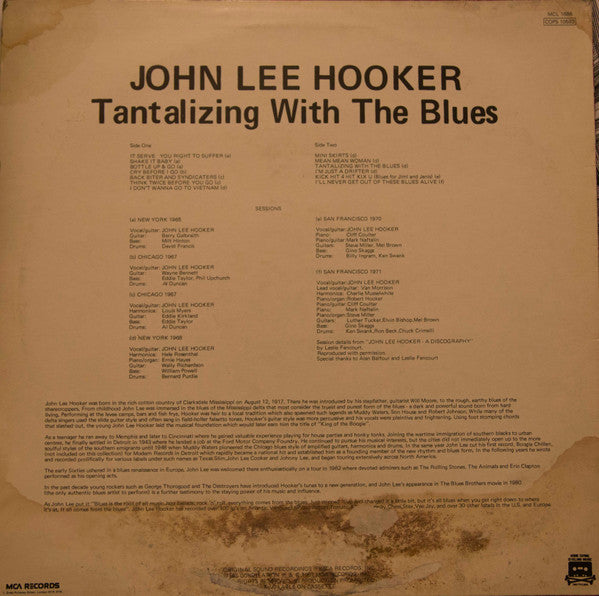 John Lee Hooker : Tantalizing With The Blues (LP, Comp)