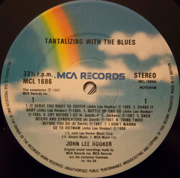 John Lee Hooker : Tantalizing With The Blues (LP, Comp)
