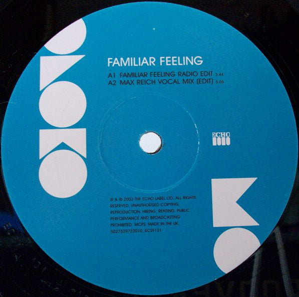 Moloko : Familiar Feeling (12", Single)