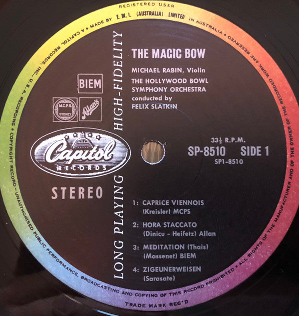 Michael Rabin, The Hollywood Bowl Symphony Orchestra : The Magic Bow (LP, Album)