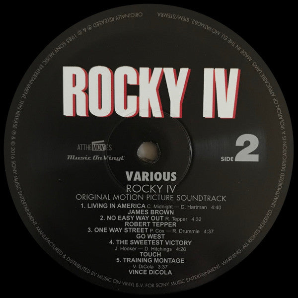 Various : Rocky IV (Original Motion Picture Soundtrack) (LP, RE, 180)