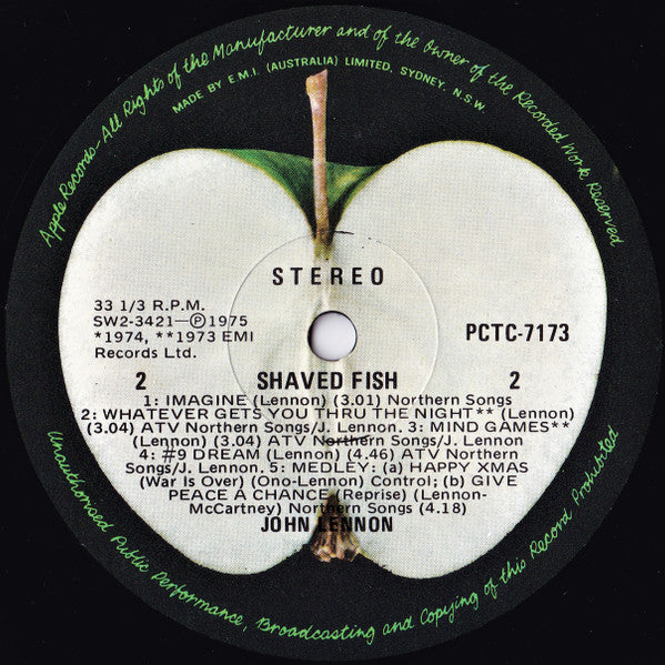 John Lennon, The Plastic Ono Band : Shaved Fish (LP, Comp)