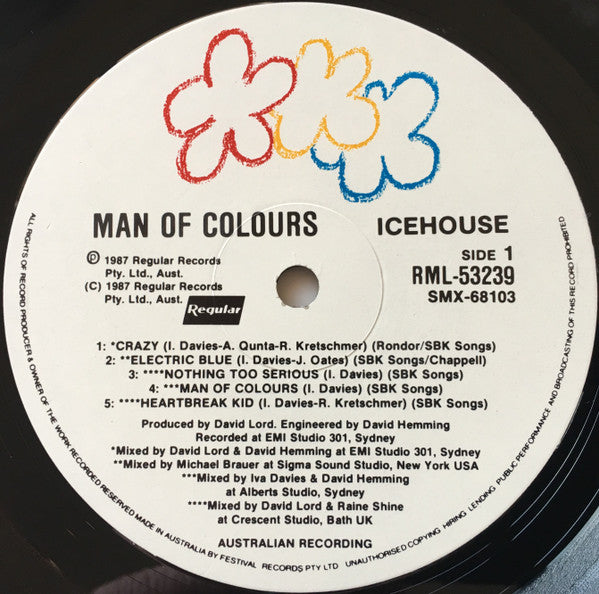 Icehouse : Man Of Colours (LP, Album)