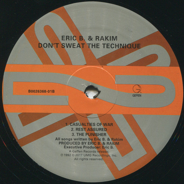 Eric B. & Rakim : Don't Sweat The Technique (2xLP, Album, RE)