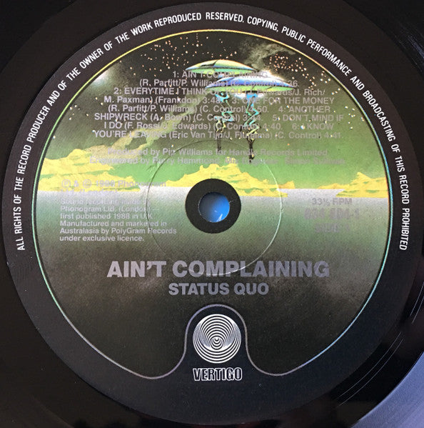 Status Quo : Ain't Complaining (LP, Album)