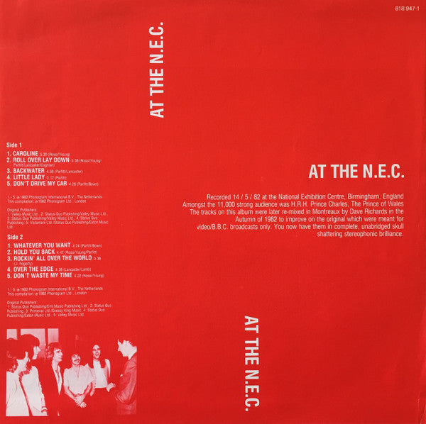 Status Quo : Live At The N.E.C. (LP, Album)