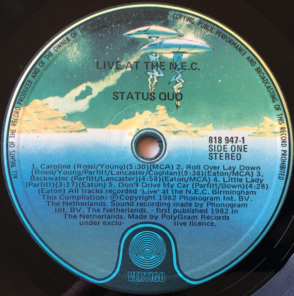 Status Quo : Live At The N.E.C. (LP, Album)