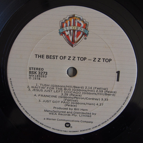ZZ Top : The Best Of ZZ Top (LP, Comp, RE)