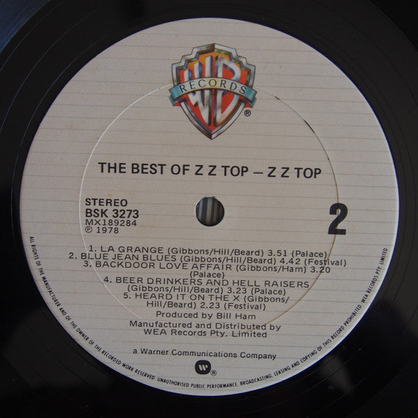 ZZ Top : The Best Of ZZ Top (LP, Comp, RE)