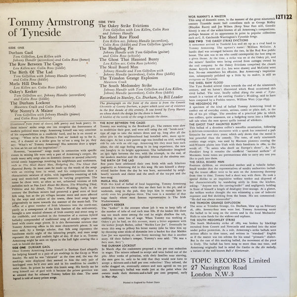 Various : Tommy Armstrong Of Tyneside (LP, Album, RE)