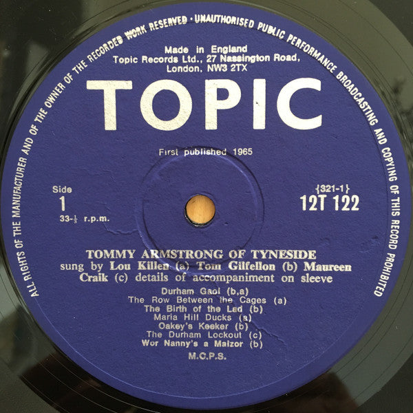 Various : Tommy Armstrong Of Tyneside (LP, Album, RE)