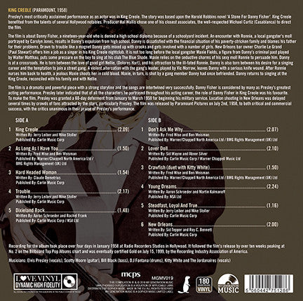 Elvis Presley : King Creole (LP, Album, RE, 180)