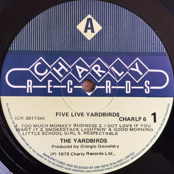 Yardbirds* : Five Live Yardbirds (LP, Album, Mono, RE)