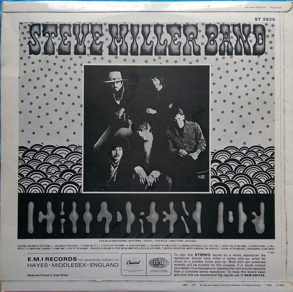 Steve Miller Band : Children Of The Future (LP, Album, RP)