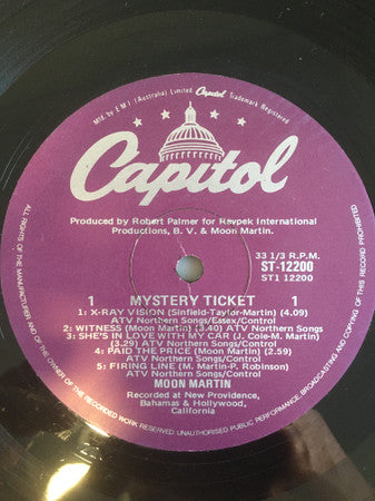Moon Martin : Mystery Ticket (LP, Album)