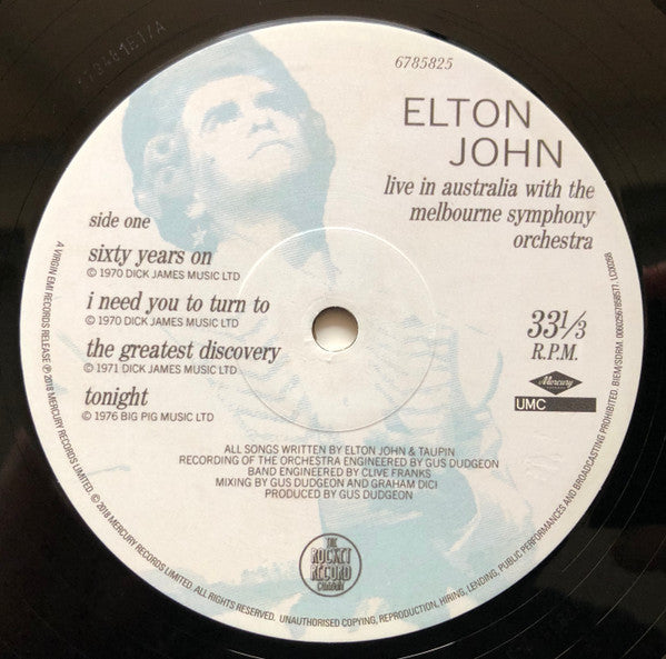 Elton John : Live In Australia (With The Melbourne Symphony Orchestra) (2xLP, RE, RM, 180)