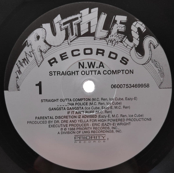 N.W.A. : Straight Outta Compton (LP, Album, RE, RP, MPO)
