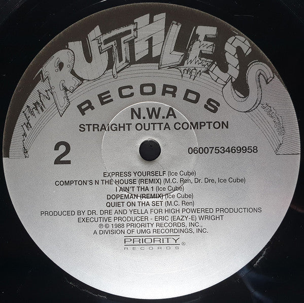 N.W.A. : Straight Outta Compton (LP, Album, RE, RP, MPO)