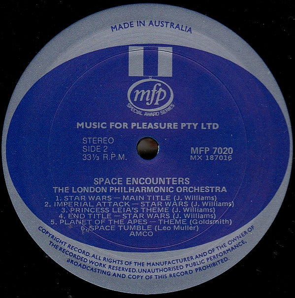 London Philharmonic Orchestra : Space Encounters (With The Galactic Symphony And Synthesizers) (LP)