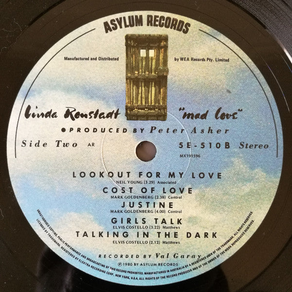Linda Ronstadt : Mad Love (LP, Album)