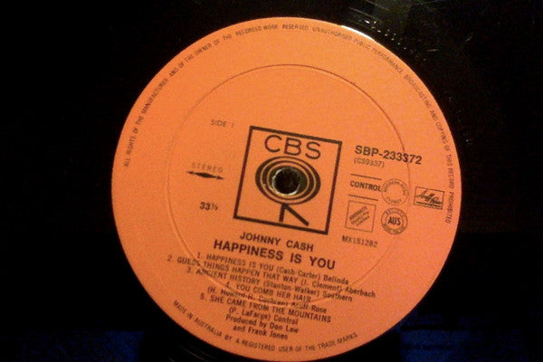 Johnny Cash : Happiness Is You (LP, Album)