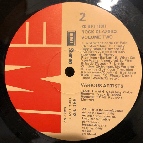 Various : 20 British Rock Classics Volume 2 (LP, Comp)