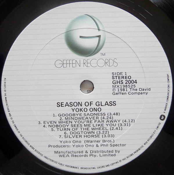 Yoko Ono : Season Of Glass (LP, Album)