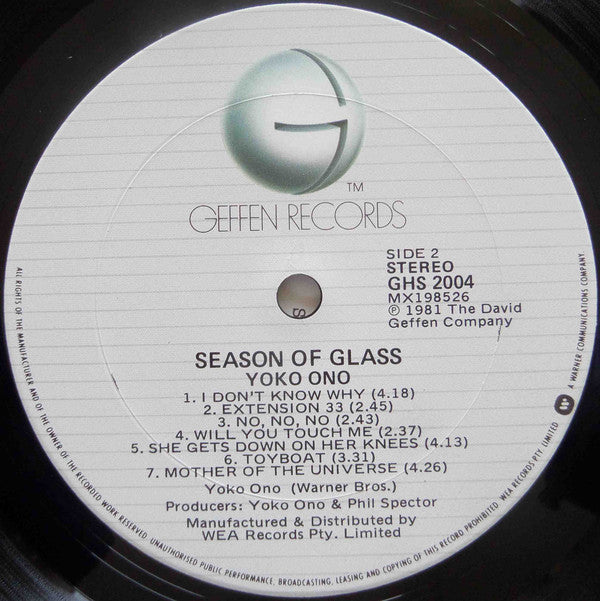 Yoko Ono : Season Of Glass (LP, Album)