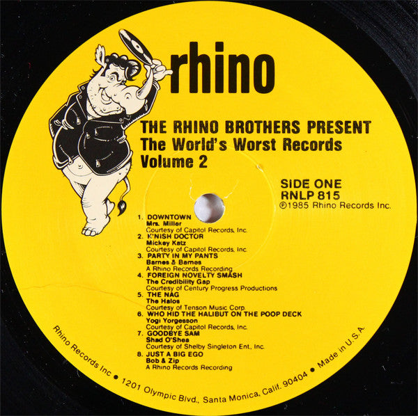Various : The Rhino Brothers Present The World's Worst Records Vol. 2 (LP, Comp)