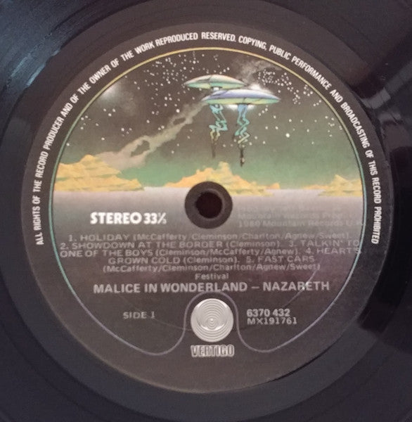 Nazareth (2) : Malice In Wonderland (LP, Album)