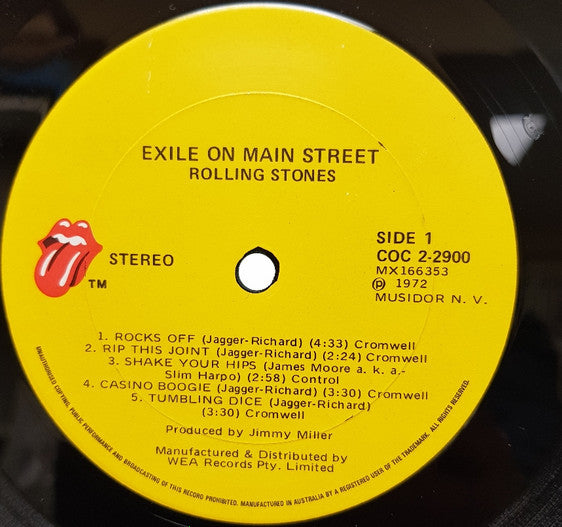 The Rolling Stones : Exile On Main Street (2xLP, Album)